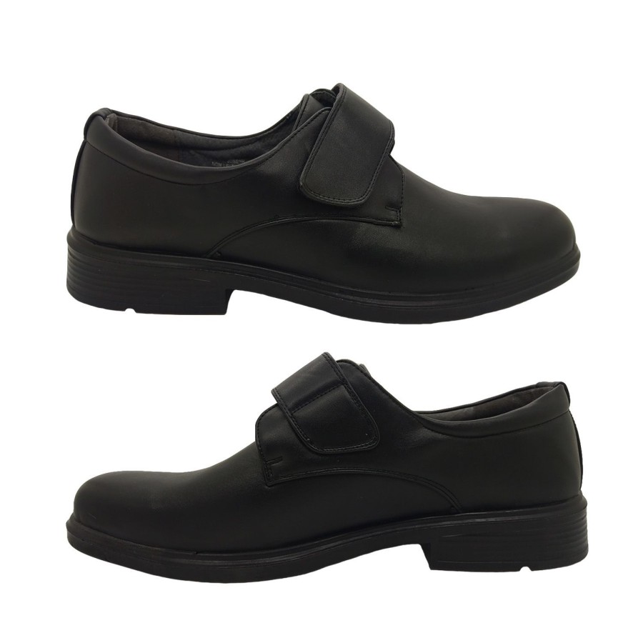 Men Gianni | Gianni Joseph Mens Shoes Tab Close Dress Work Style Smooth Finish Upper Black