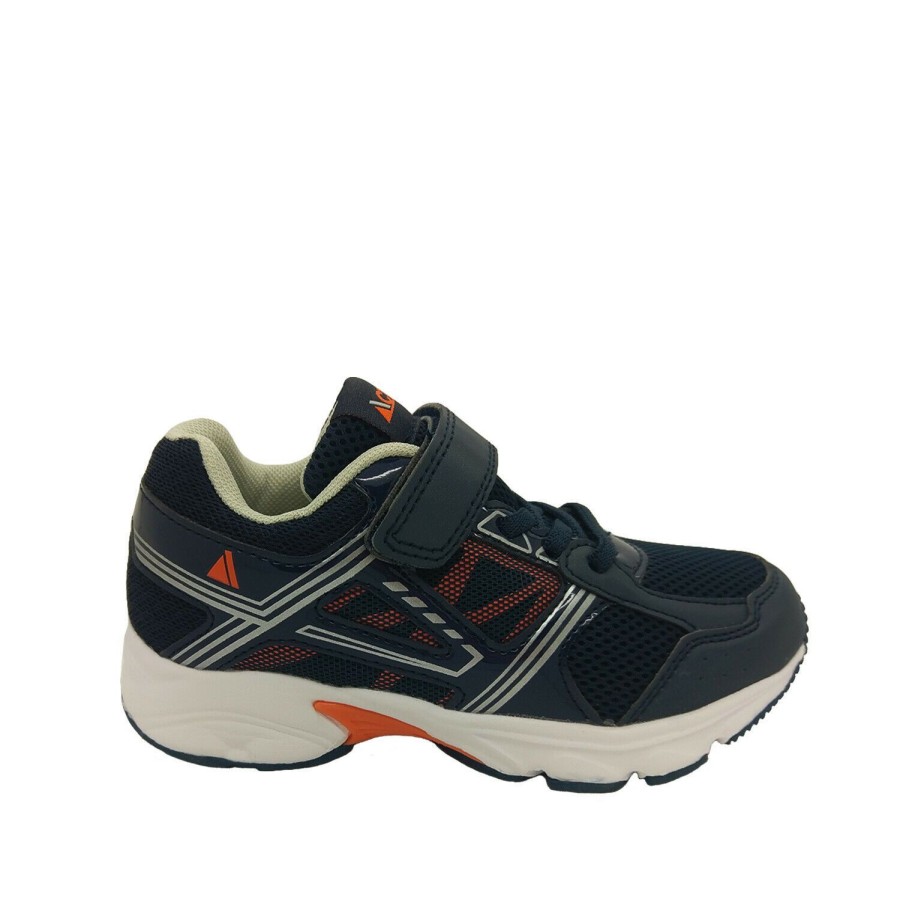 Kids Activ Runners | Boys Youth Shoes Activ Ash Light Runner Hook And Loop Elastic Eu 30-38 New Navy