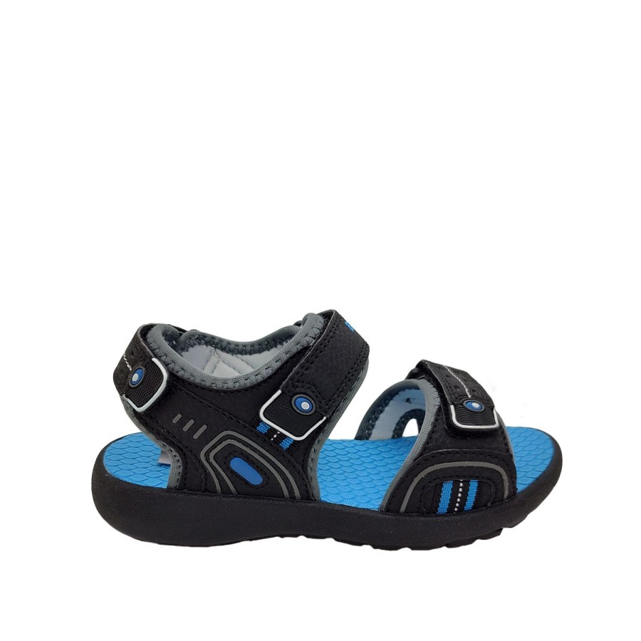 Kids Bolt Sandals | Bolt Pixel Boys Sandals Surf Style Multi Adjust Rinse Clean Beach Summer Shoes Black