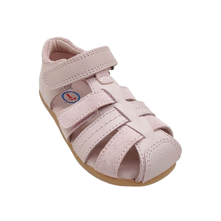 Kids Surefit Sandals | Surefit Alex Little Girls Sandals Leather Upper Toddler Back In Toe Cover Adjust Pink