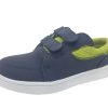 Kids Grosby Casual | Boys Shoes Grosby Lucas Jnr /Green Double Hook & Loop Running Shoe Size 8-12 Navy