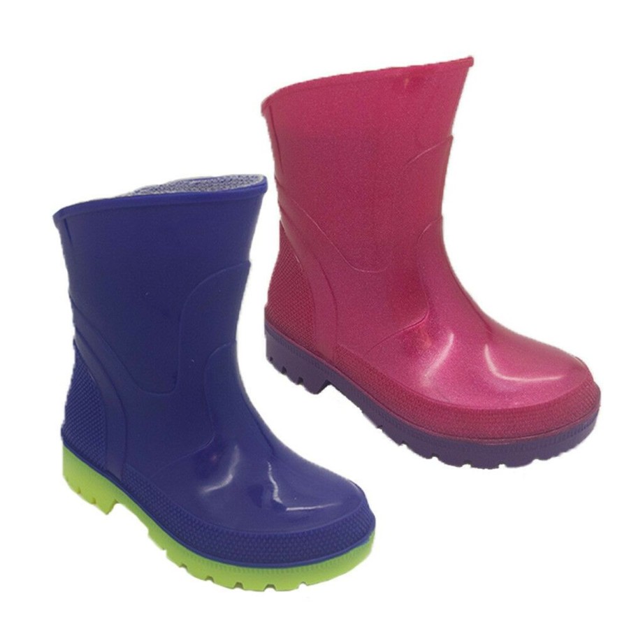 Kids Bata Boots | Childrens Gumboots Bata Bubblegummers Toddler/Junior Kids Lo-Cut Gumboot Au 4-2