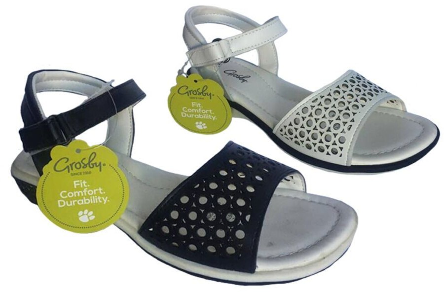 Kids Grosby Dress/Formal | Girls Sandals Grosby Celeste Or Sling Back Peep Toe Sandal Size 11-4