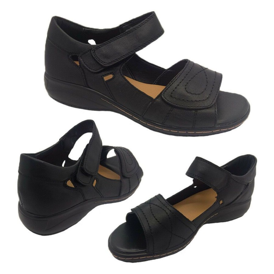 Women Jemma | Ladies Shoes Jemma Filly Leather Comfort Sandal Adjustable Size 6-11