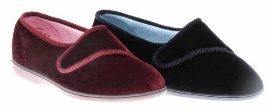 Women Grosby | Ladies Slippers Grosby Lilian Hook And Loop Tab Or Size 5-11 New