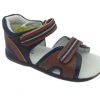 Kids Grosby Sandals | Boys Shoes Grosby Ben Leather Hook And Loop Sandals Size 5-10 New Navy/Brown