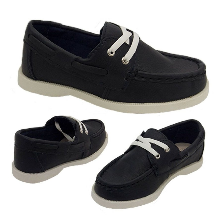 Kids Grosby Casual | Boys Shoes Grosby Nigel Classic Summer Boat Shoe Cute Navy Or Tan Size 10-3 New