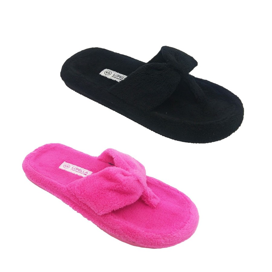 Women Lorella | Lorella Teri Womens Summer Thong Style Scuff Slipper Size S-Xl