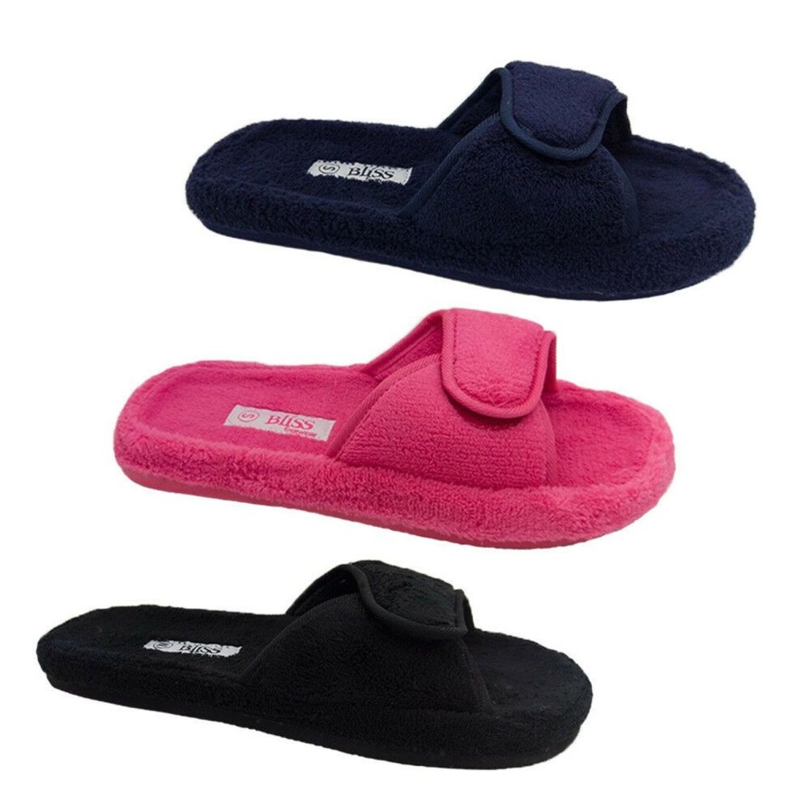 Women Bliss | Ladies Slippers Bliss Val Summer Slipper Scuff Adjustable S-Xl