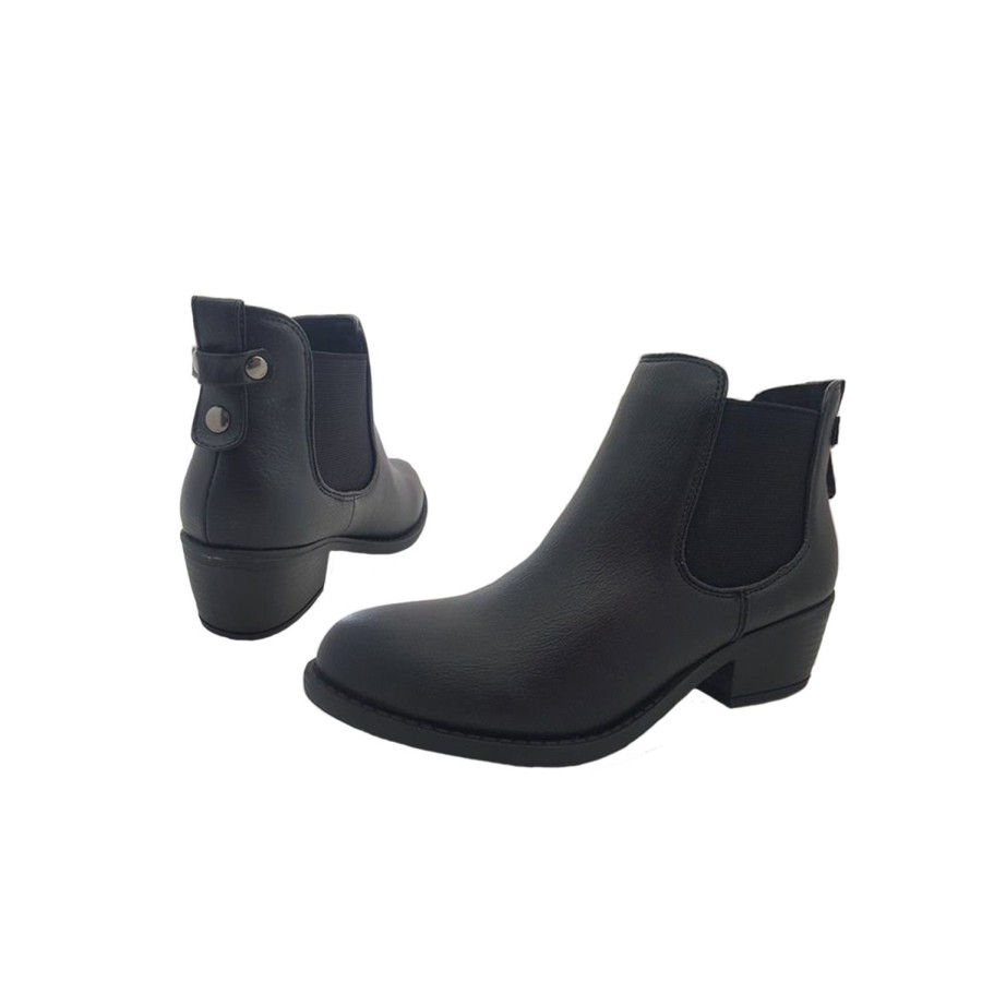 Women Catwalk by Inniu | Ladies Boots Inniu Catwalk Harly Short Pull On Ankle Boots Elastic Side