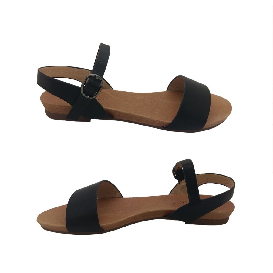 Women Bellissimo | Bellissimo New Clutch Ladies Sandals Summer Casual Flat Sole Ankle Buckle