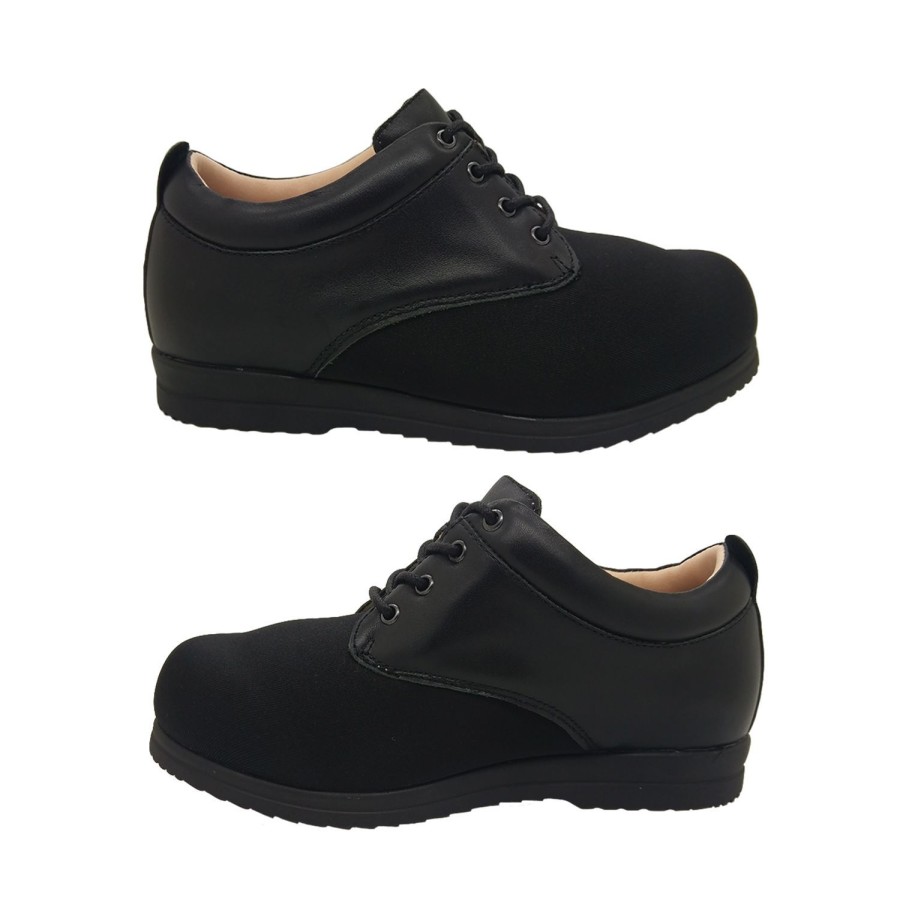 Women Surefit | Surefit Mr109 Womens Lace Up Shoe Specialist Orthopedic Wide Fit Comfort Black