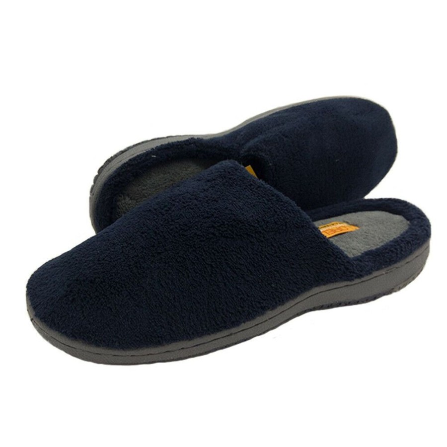 Men Lorella | Mens Slippers Lorella Huggs Slipper Scuff Or Solid Sole Sizes 6-12