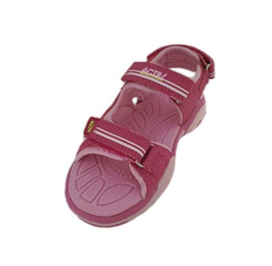 Kids Active Sandals | Girls Shoes Active Ready Light Up Sandals Adjustable Size 8-2 Hook & Loop Pink