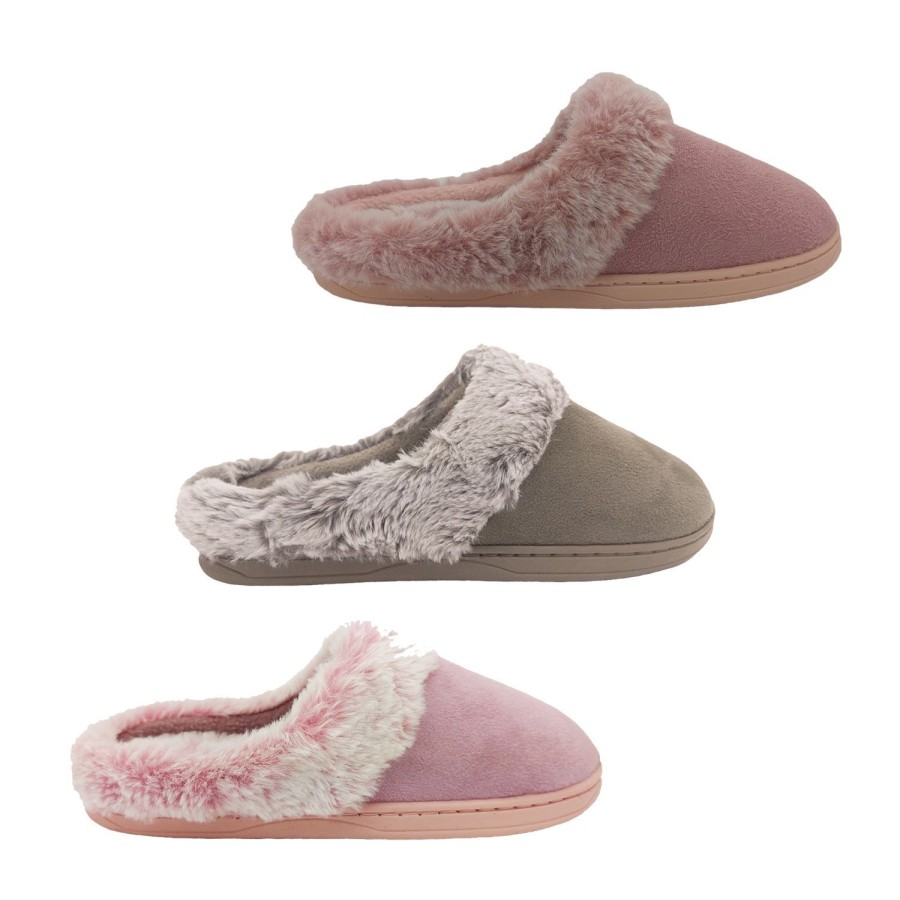 Women Grosby | Ladies Slippers Grosby Invisible Support Neptune Mule Soft Lining