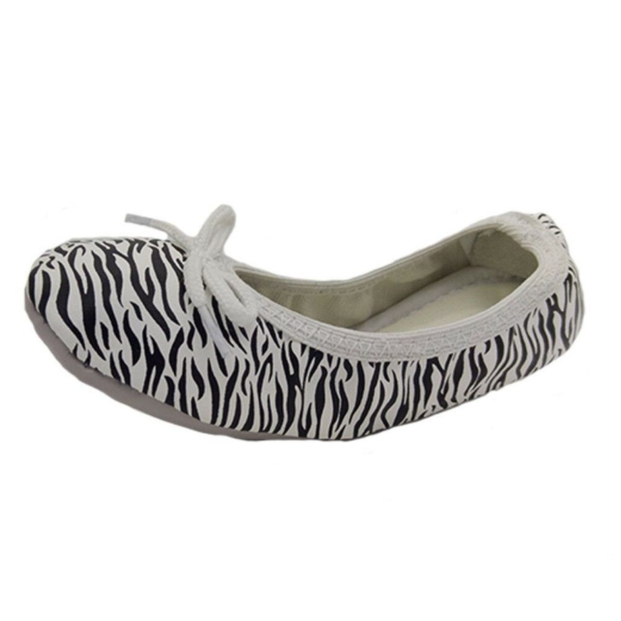 Kids Jiffies Casual | Girls Genuine Jiffies Classic Ballet Flats Dance Shoes Elastic Edge Soft Insole Zebra Print