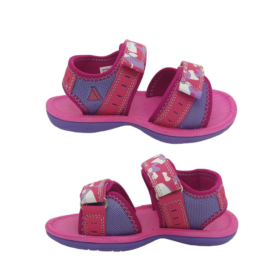 Kids Activ Sandals | Activ Sonny Little Girls Shoes Surf Sandals Double Adjustment Flexible Light Pink