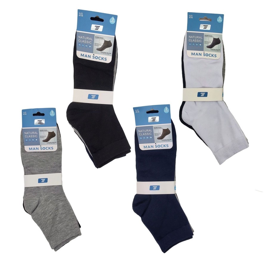 Accessories Unbranded | Mens Socks Unbranded Short Soft Comfort Fit Elastic Top Finer Knit 9 Pair Pack Multi-Colour