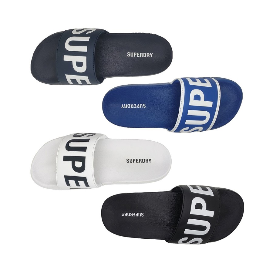 Men Superdry | Superdry Code Core Pool Slide Mens Shoes Slides Slip On Light Summer Style