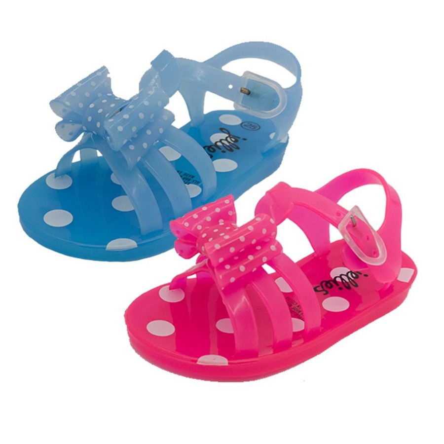 Kids Jellies Sandals | Jellies Jellybean Childrens Sandals Girls Spotted Plastic Cute Bow Front