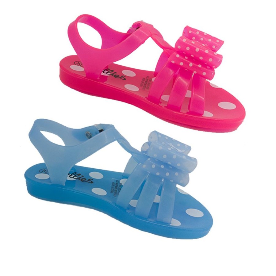 Kids Jellies Sandals | Jellies Jellybean Childrens Sandals Girls Spotted Plastic Cute Bow Front