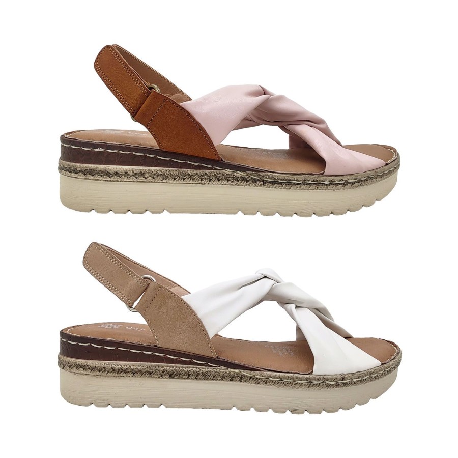 Women Bay Lane | Bay Lane Cairns Ladies Shoes Sandals Summer Slingback Comfort Wedge Sole