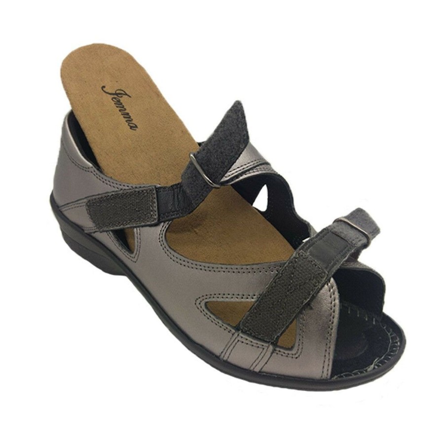 Women Jemma | Ladies Shoes Jemma Wynyard Leather Orthotic Comfort Sandal Adjustable Size 6-11