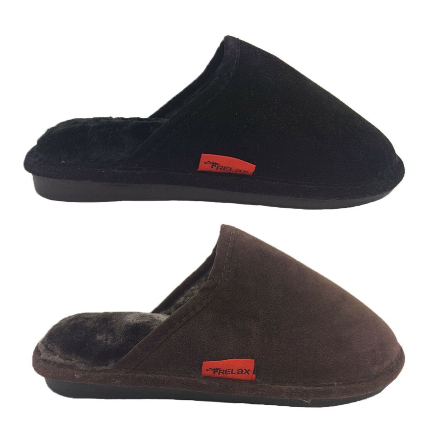 Men Unbranded | Mens Slippers Winter Relax Soft Fluffy Lightweight Easy Slip On Size S M L New