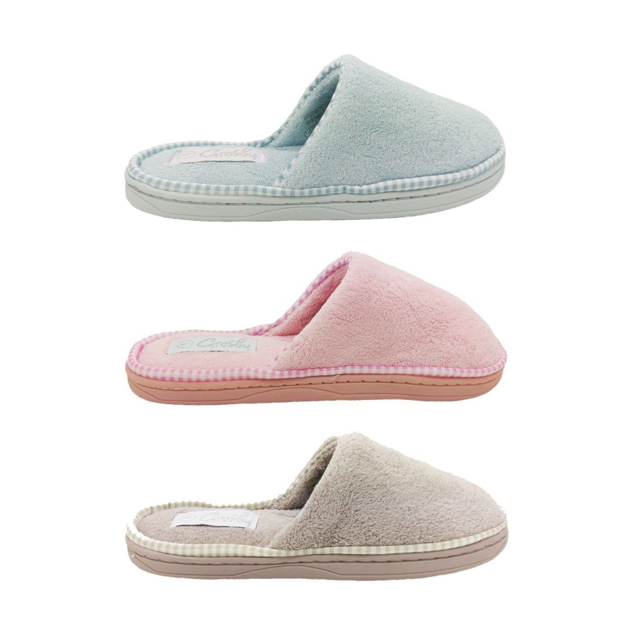 Women Grosby | Grosby Loop Invisible Support Womens Slippers Scuff Soft Open Back Flat Slip On