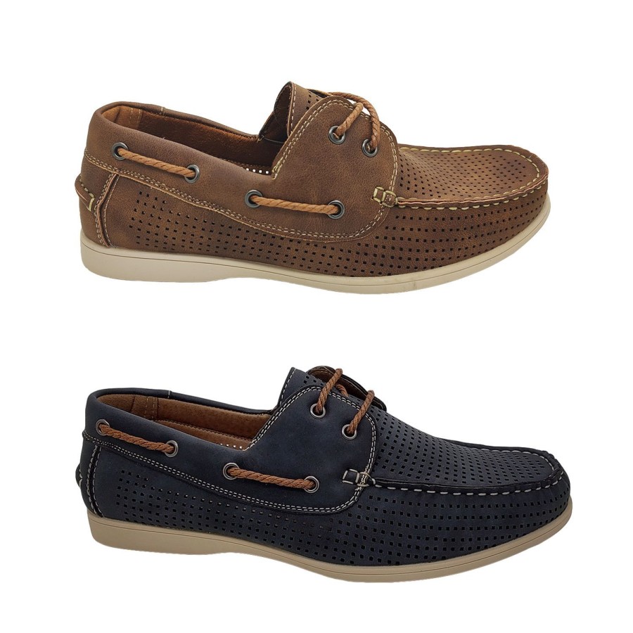 Men Woodlands | Woodlands Carlton Mens Shoes Boat Shoe Style Casual Comfortable Summer Wear