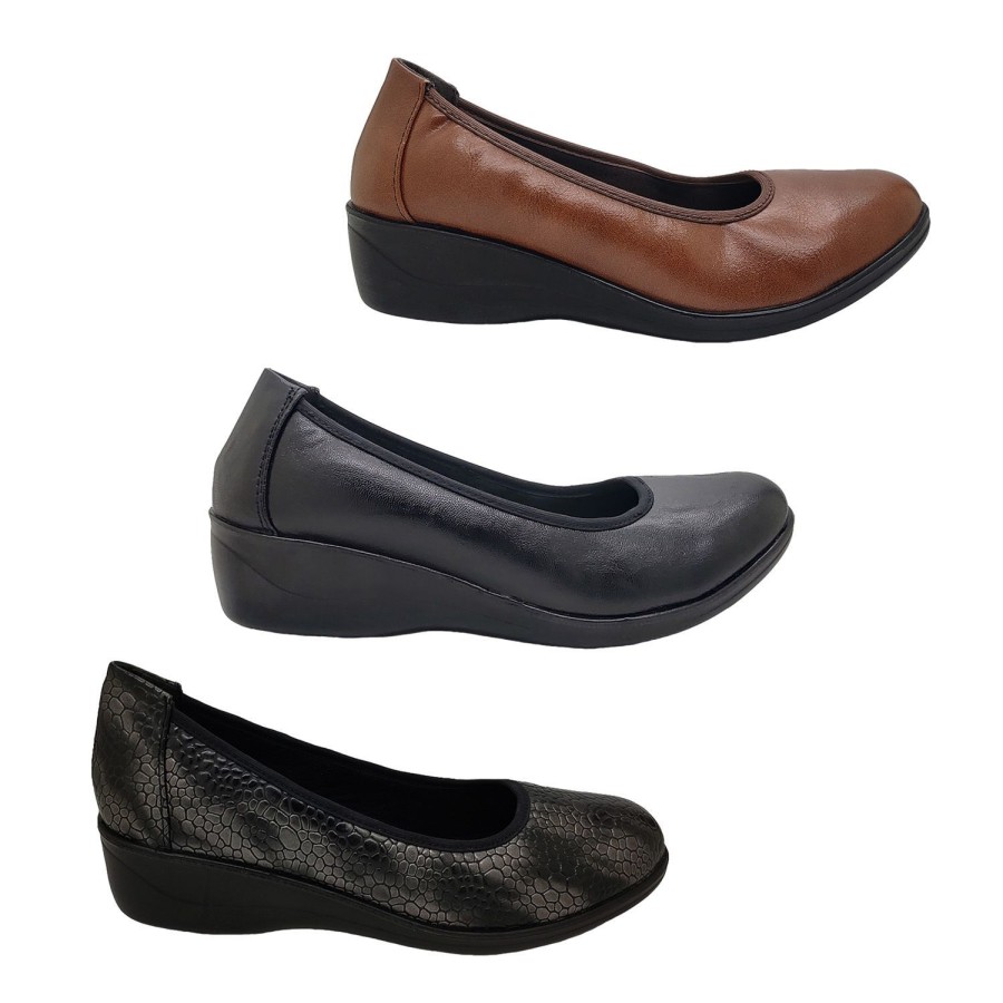 Women Aerocushion | Aerocushion Marti Ladies Shoes Slip On Casual Work Style Lightweight Comfort