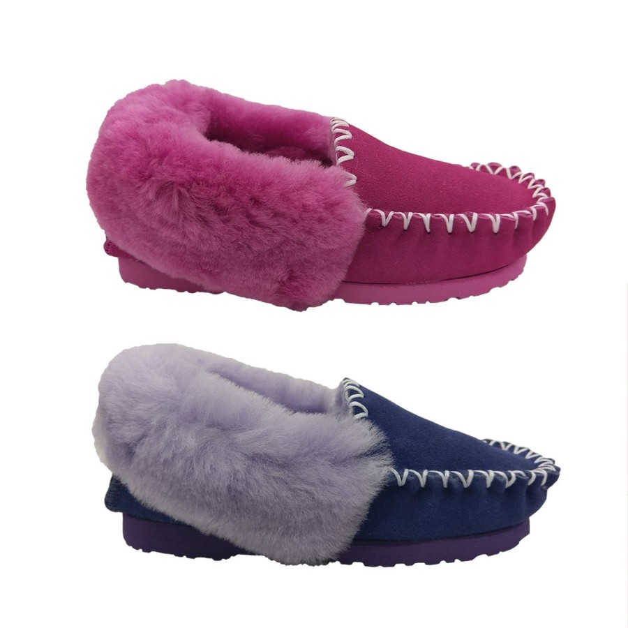 Women Buster | Buster Moccies Ladies Moccasins Slippers Australian Made Classic Sheepskin Upper