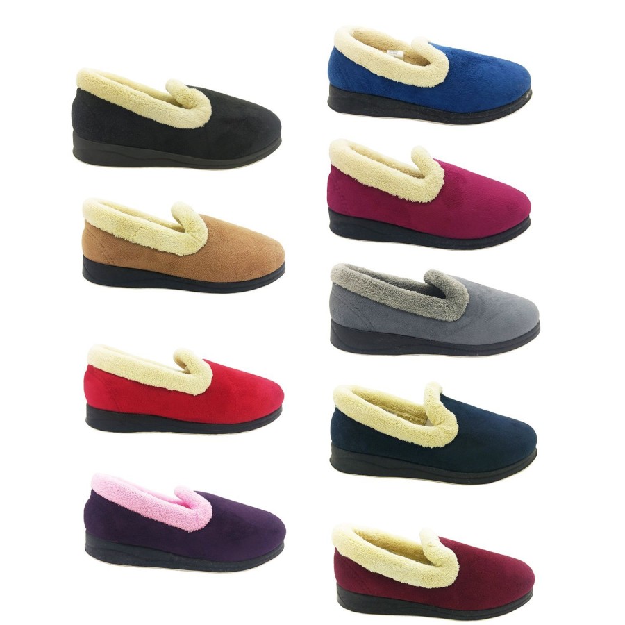 Women Panda | Ladies Slippers Panda Emille Soft Microsuede Upper Wider Fit Comfy