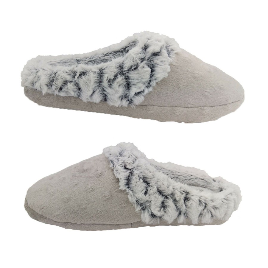 Women Grosby | Ladies Slippers Grosby Madre Soft Fluffy Or Mule Slipper Size 5-11