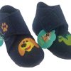 Kids Grosby Slippers | Boys Slippers Grosby Puppy Or Rex Navy Felt Slipper Size 4-10 New Cute As