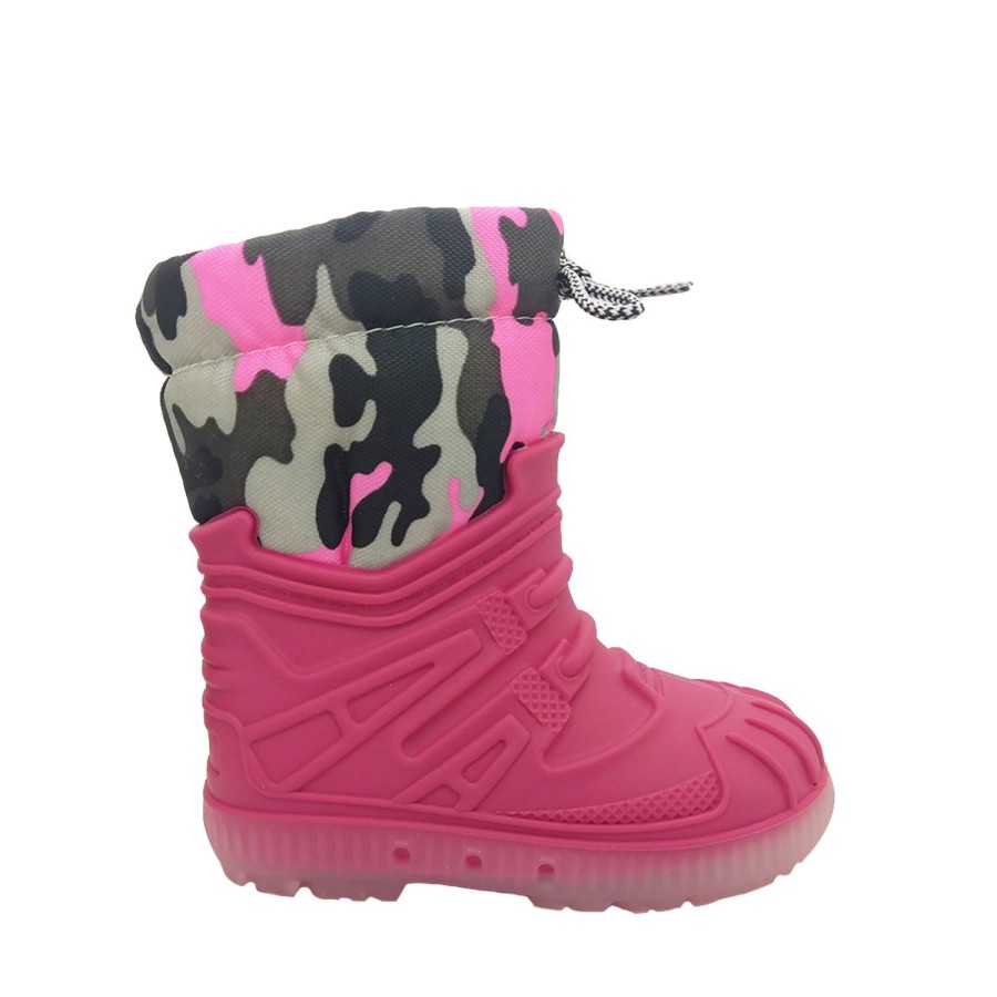 Kids Aussie Gumboot Outdoor | Aussie Gumboot Penguin Girls Boots Snow Boots Fully Lined Warm Water Resistant Pink Camo