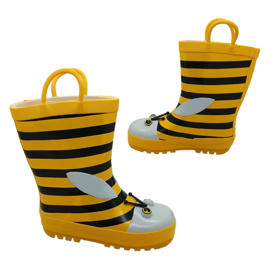 Kids Aussie Gumboot Boots | Aussie Gumboot Bee Or Ladybird Kids Toddlers Gumboots Pull On Wellies Size 5-12