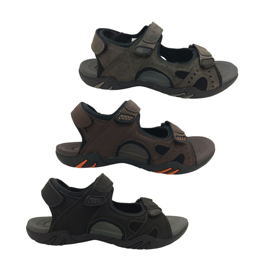 Men Activ | Activ Wave Mens Sandals Surf Style Multi Adjust Flex Sole Lined Straps