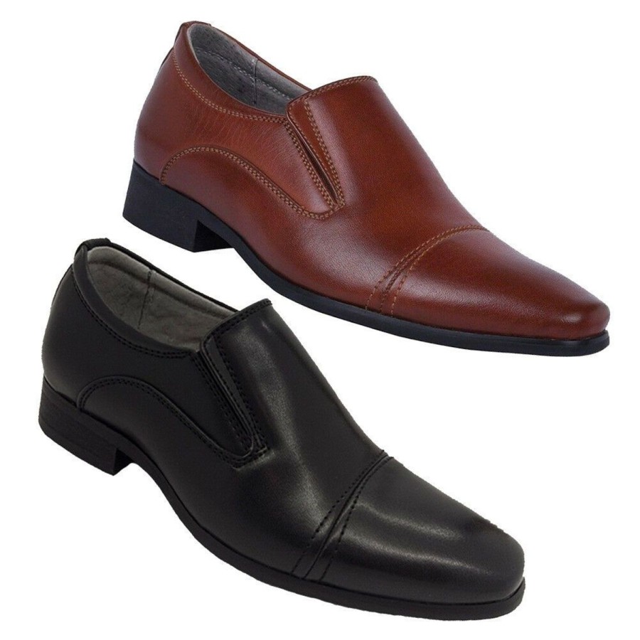 Kids Grosby Dress/Formal | Boys Shoes Youth Grosby Tex Slip On Formal Dress Shoe New Size 12-6