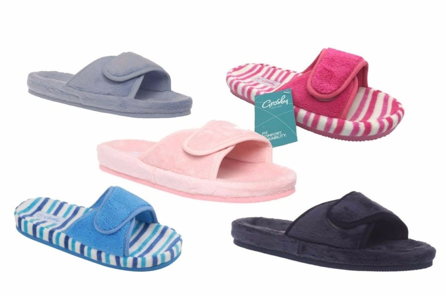 Women Grosby | Ladies Slippers Grosby Summer Slipper Scuffs Adjustable S-Xl