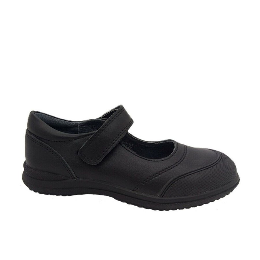 Kids Grosby Casual | Girls Shoes Grosby Wattle Leather Mary Jane School Shoe New Sizes 10-3 Black