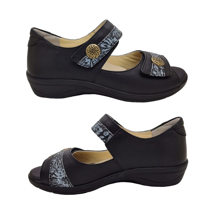 Women Cabello Comfort | Cabello Comfort Re3403 Ladies Sandal Closed Back Adjustable Orthotic Friendly