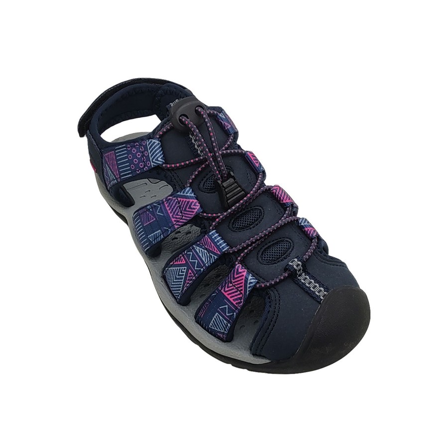 Women Activ | Activ Eden Ladies Sandal Closed Toe Beachwear Walking Sandals Toggle Adjust Navy