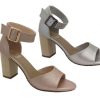 Women No Shoes | Ladies Shoes No Shoes Blondy , Wood Look Heel Open Toe