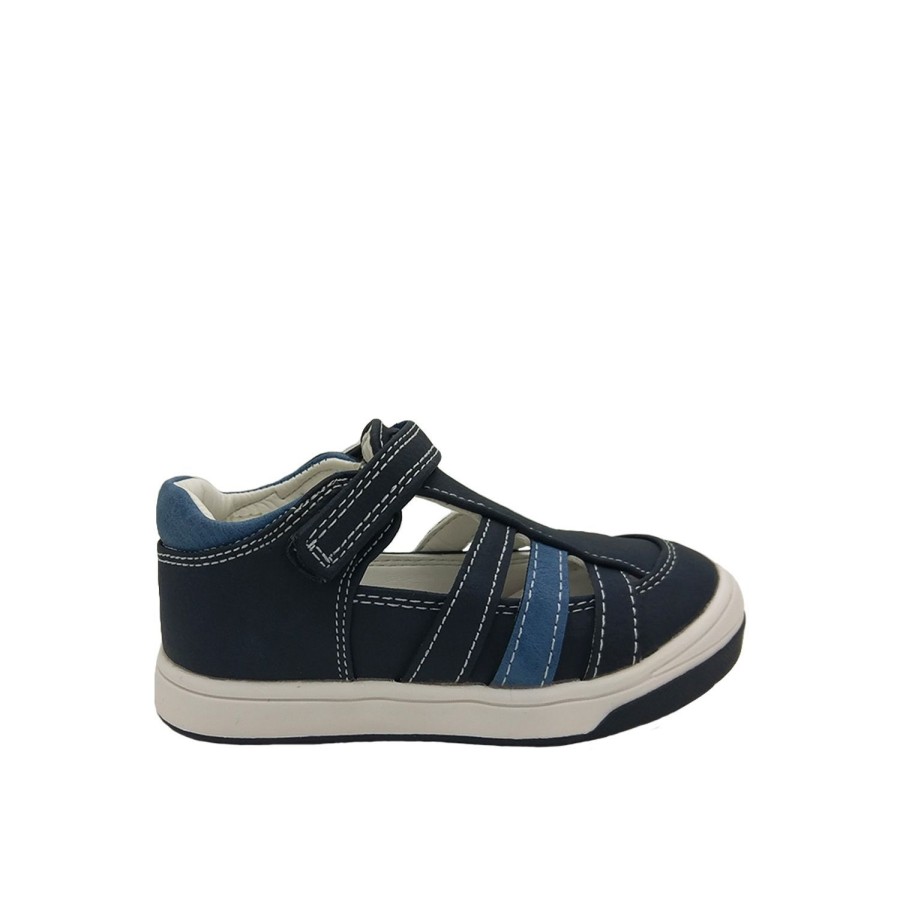 Kids Grosby Casual | Grosby Daxon Little Boys Summer Shoe Adjustable Strap Size 4-9 Navy