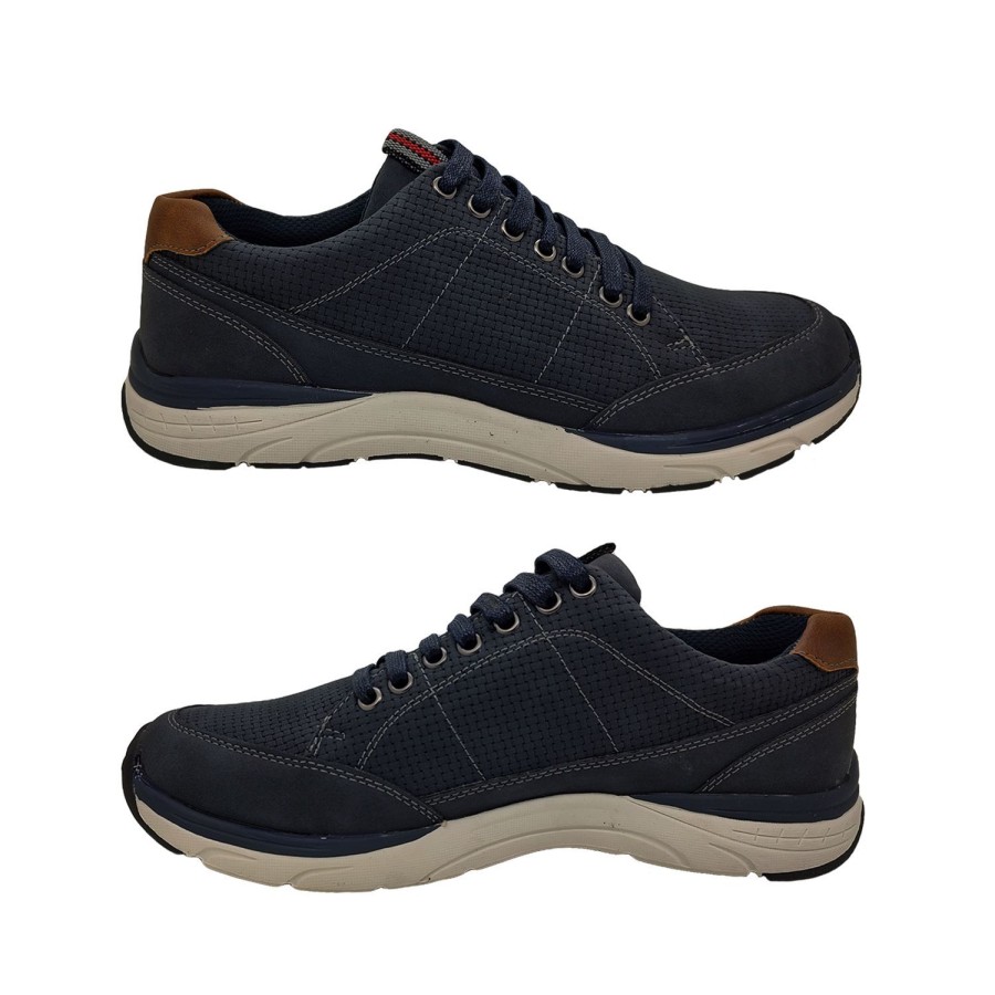 Men Woodlands | Woodlands Jaxson Mens Shoes Casual Walker Lace Up Light Flex Sole Woven Look