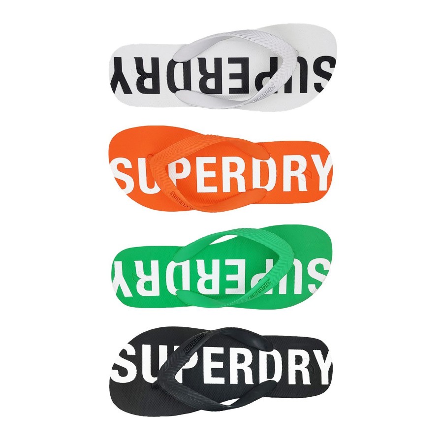 Men Superdry | Superdry Code Essential Flip Flop Mens Shoes Thongs Slip On Classic Summer Style