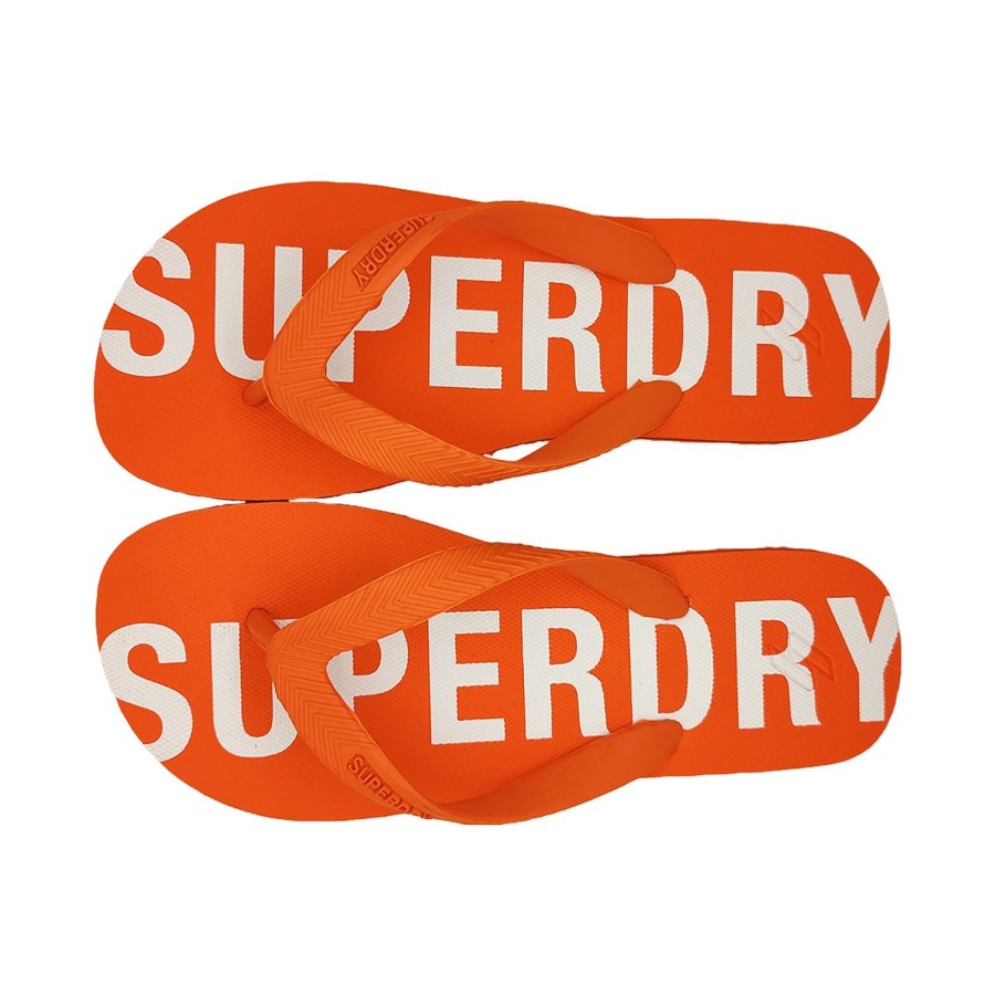 Men Superdry | Superdry Code Essential Flip Flop Mens Shoes Thongs Slip On Classic Summer Style