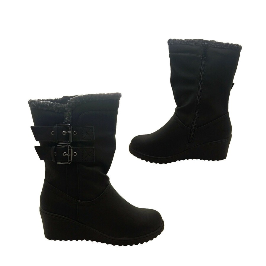 Women Bellissimo | Ladies Boots Bellissimo Tahnee Distressed Finish Zip Up Size Us 5-10