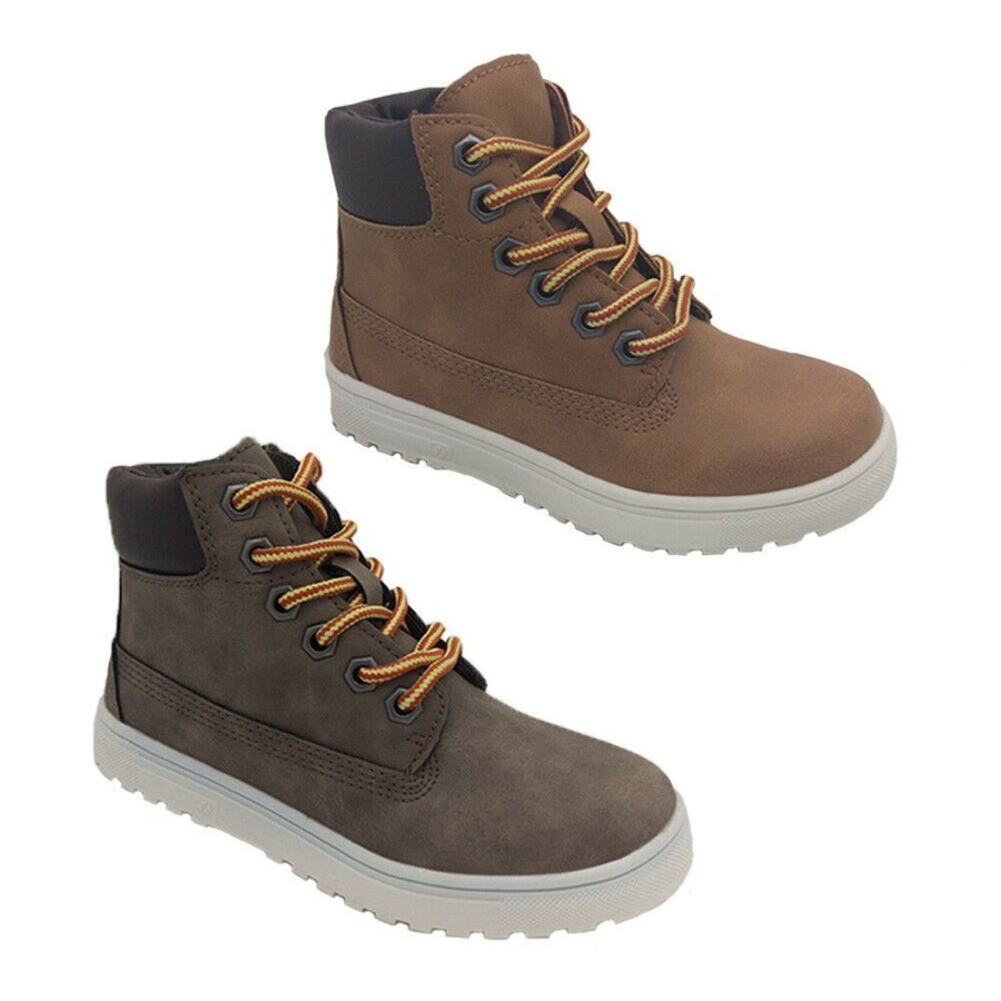 Kids Grosby Boots | Boys Boots Grosby Albie Boot Shoe Zip Lace Up Uk 9.5-4